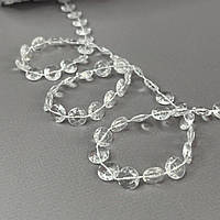 Намистини на нитці 10 мм кристали-монетки - прозорі