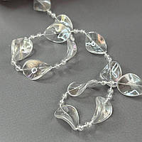 Намистини на нитці 20 мм кристали - прозорий з переливом