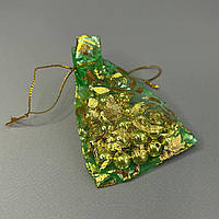 Мішечок подарунковий з органзи 7х9 см - зелений