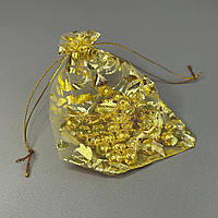 Мішечок подарунковий з органзи 9х12 см - золотий