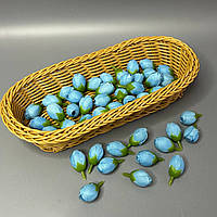 Бутон трояндочки 2 см- блакитний