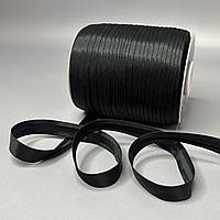 Чорна коса бейка атласна