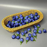 Бутон трояндочки 2 см - синій