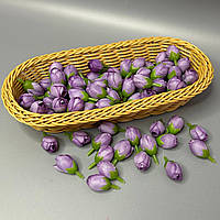 Бутон трояндочки 2 см - бузковий