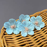 Штучна квітка вишні 3 см - блакитний