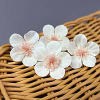 Штучна квітка вишні 3 см - молочний