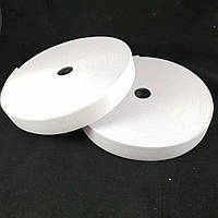 Широка білизняна резинка для одягу  білий 2.5 см х 22,5 м