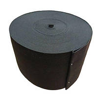 Широка білизняна резинка для одягу  чорний 10 см х 22,5 м