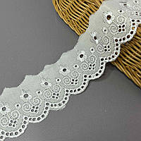 Мереживо на батисті Прошва 5 см - білосніжний