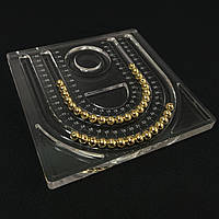 Прозора акрилова дошка планшет для складання бус і браслетів 19,5х19,5 см