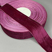 Оксамитова стрічка декоративна 3,8 см 20 м - №8273