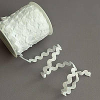 25 м - Тесьма "В'юнок" 8 мм - білий