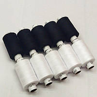 Набір чорно -білих нитків 40/2 100% поліестер 200м