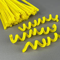 Пухнастий дріт (синель) 30 см - жовтий яскравий