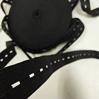 Резинка перфорована 2 см (чорний) 22,5 метра