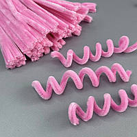 Пухнастий дріт (синель) 30 см - рожевий