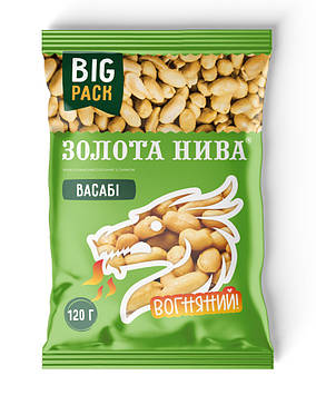 Арахіс смажений зі смаком васабі ТМ "Золота Нива" 120 гр.