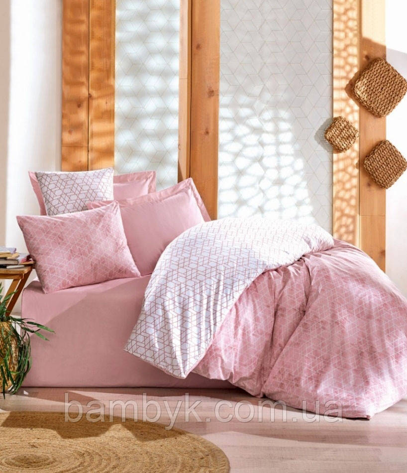 Постільна білизна Cotton Box "Best Pembe" ранфорс Ranforce бавовняна євро розміру Туреччина