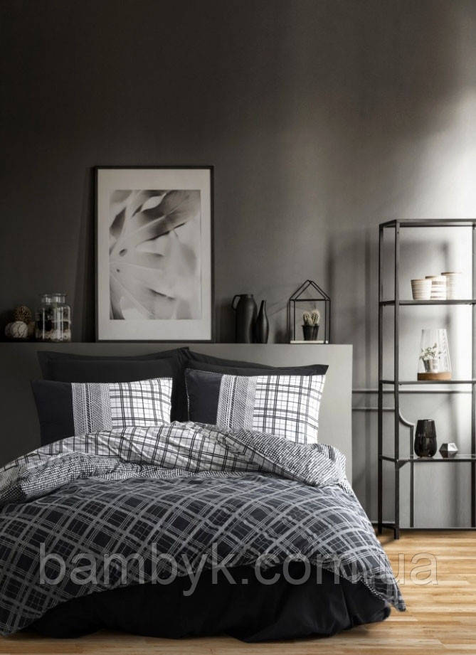 Постільна білизна Cotton Box "Carlos Siyah" ранфорс Ranforce бавовняна євро розміру Туреччина