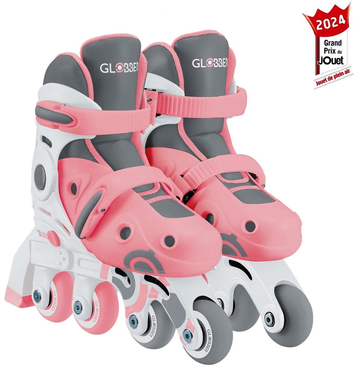 Роликові ковзани Globber 2в1 розмір 26-29 пастельно-рожеві (780-210)