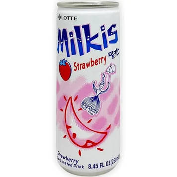 Напій газований 250 ml LOTTE Milkis Strawberry Flavor (Полуниця)