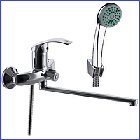 Змішувач для ванни з довгим поворотним виливом 35 см одноважільний Armata Mars 006 EURO (CH0259)