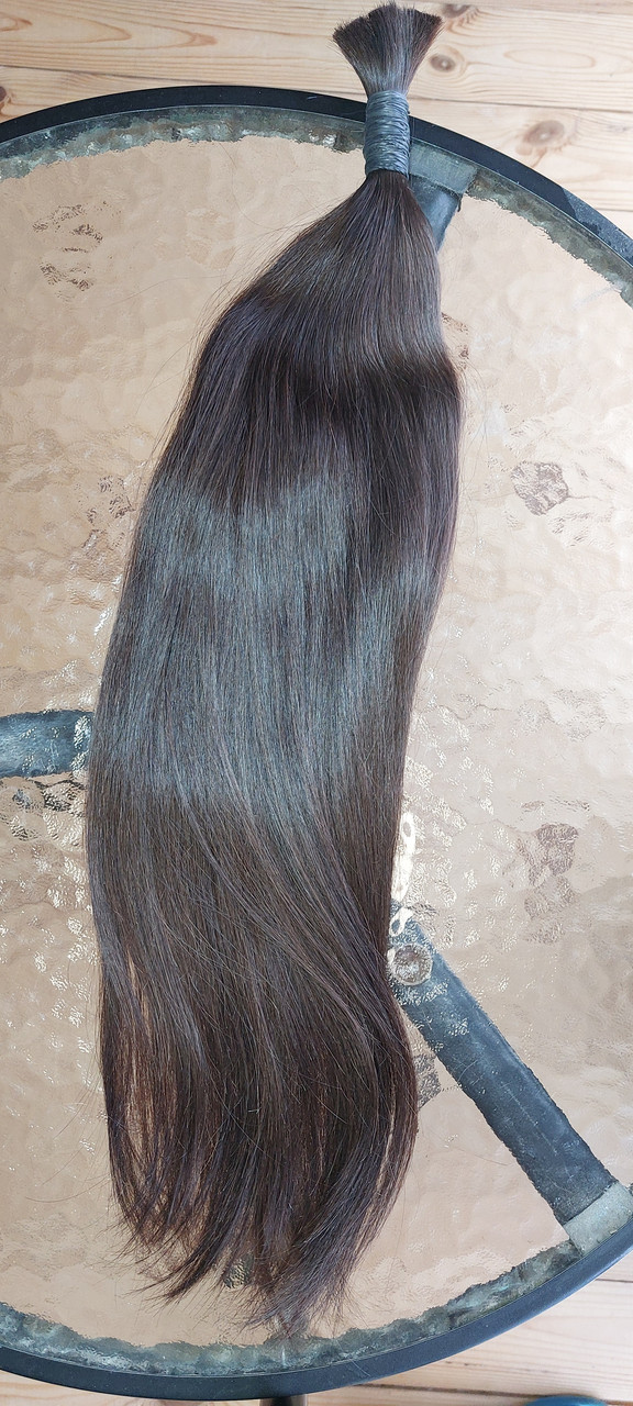 Слов'янське волосся для нарощення 60 см 110 грамів нефарбоване, фото 1