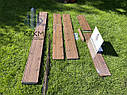 Бордюри високі металеві для грядок 4000х1000х380 горіх, фото 4
