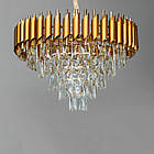 Сучасна кришталева люстра на 11 ламп Е14 колір каркасу золотий D-0112-600GD+SGD, фото 2