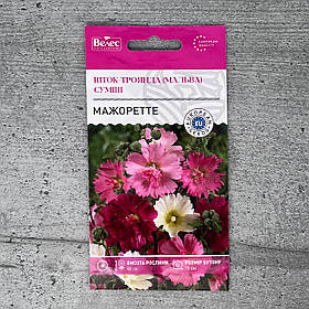 Шток-троянда Мальва Мажоретте 0,3 г насіння пакетоване Велес