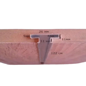 Алюмінієва Вставка в экономпанель 122 см