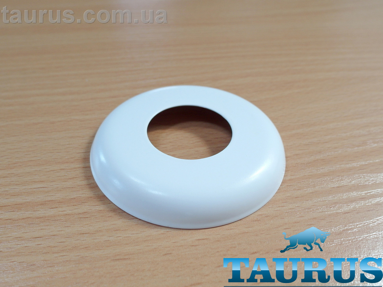 Білий декоративний н/ж фланець ThermoPulse Classic White D76 / висота 10мм, внутрішній розмір 1" (d32 мм)