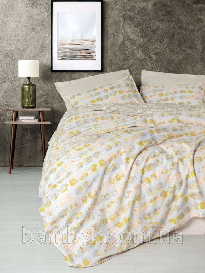 Постільна білизна Cotton Box "Jocus Bej" ранфорс Ranforce бавовняна євро розміру Туреччина