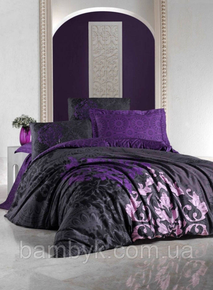 Постільна білизна Cotton Box "Kosem Sultan Murdum" сатин DeLux преміум якість бавовняне розмір євроТуреччина, фото 1