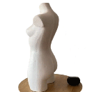 Манекен Кравецький Жіночий 50\44\XL Чорний пінопластовий брючний на дерев'яній ніжці , для шиття, фото 5