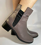Черевики жіночі демісезонні великого розміру на підборі від виробника модель ТН25-203Б-5, фото 3