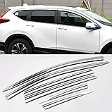 Дефлектори вікон, вітровики хромовані Honda CR-V 2017 - (6шт/Autoclover/Корея), фото 11