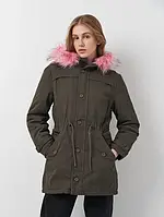 Куртка демисезонная удлиненная с капюшоном женская Brandit Ladies Franka Ripstop Parka 9431.171-XL Зеленая (4051773074503)