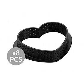 Набір кілець для тартів 8 шт AMORE Silikomart TARTE RING AMORE 80X70 H20 MM