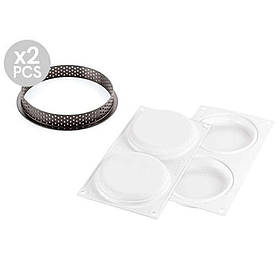 Набір форм для тартів ROUND d 12 см Silikomart KIT TARTE RING ROUND D120 MM