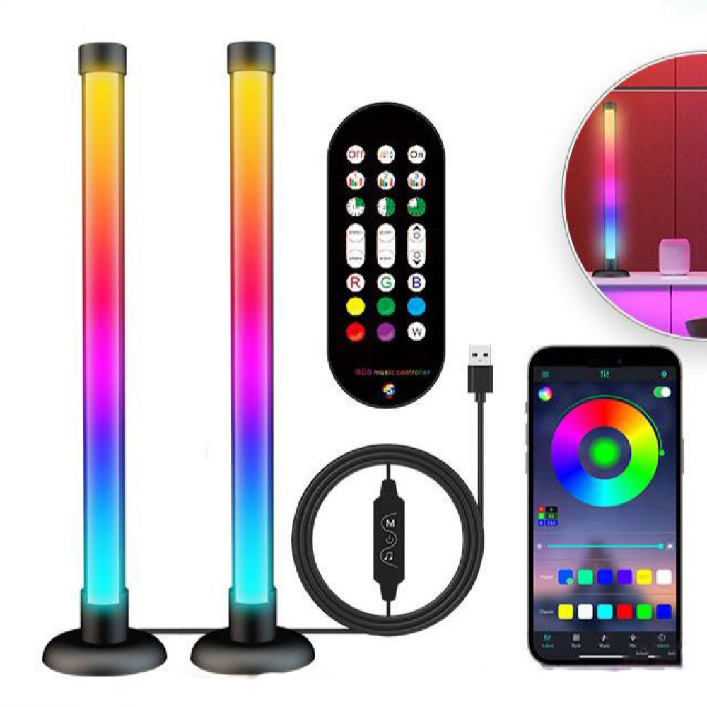 Світлодіодні RGB панелі 2 шт (торшер 53 см Smart керування через смартфон) + пульт