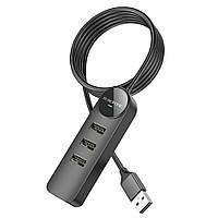 USB-хаб 4-в-1 BOROFONE DH5 – USB 3.0 + 3x USB 2.0, 0.2 м