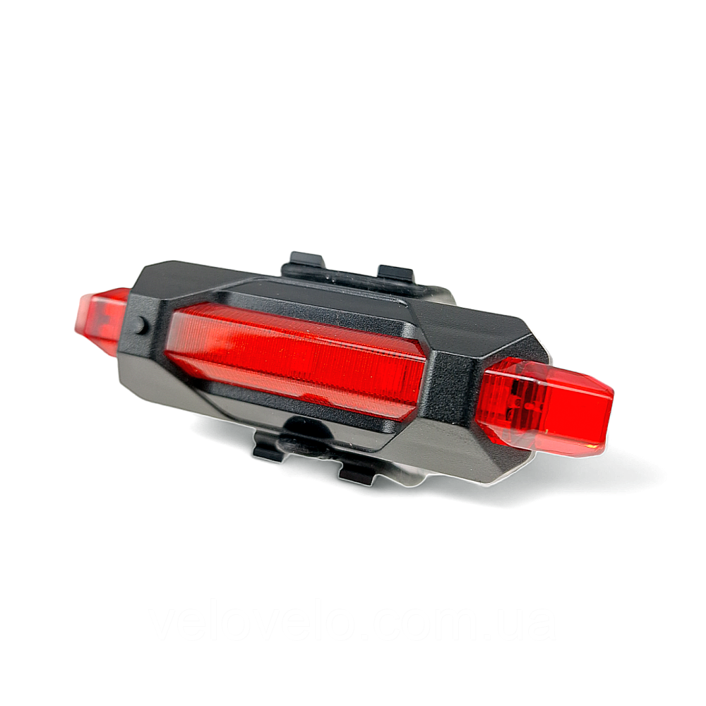 Ліхтар задній PU69 червоний 60LM, акум.280mAh, USB