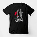 Футболка унісекс Stedman з принтом CODE MAKES ME HAPPY XS чорна, фото 4