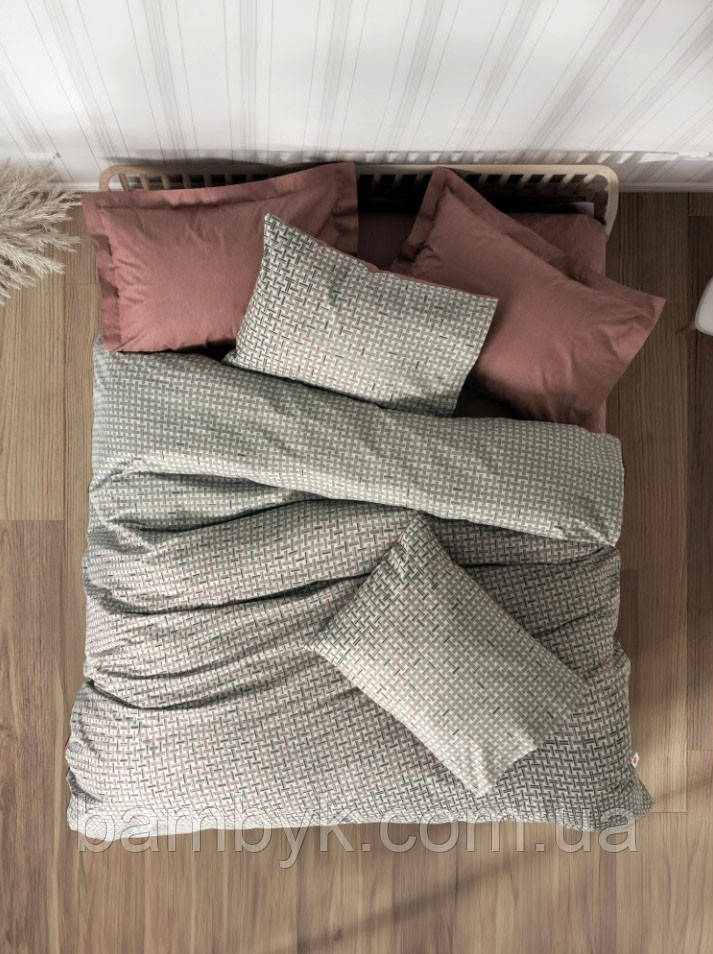 Постільна білизна Cotton Box "Mote Kiremit" ранфорс Ranforce бавовняна євро розміру Туреччина, фото 1