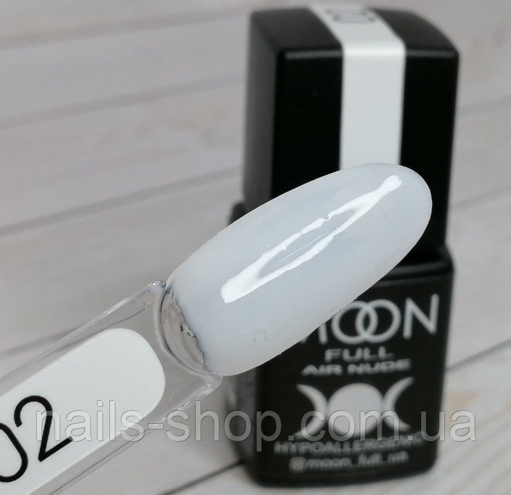 Гель-лак Moon Full Air Nude №02 (біло-молочний) 8 мл, фото 1