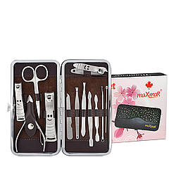 Набір для манікюру і педикюру maXmaR з 12 інструментів МЅ-12