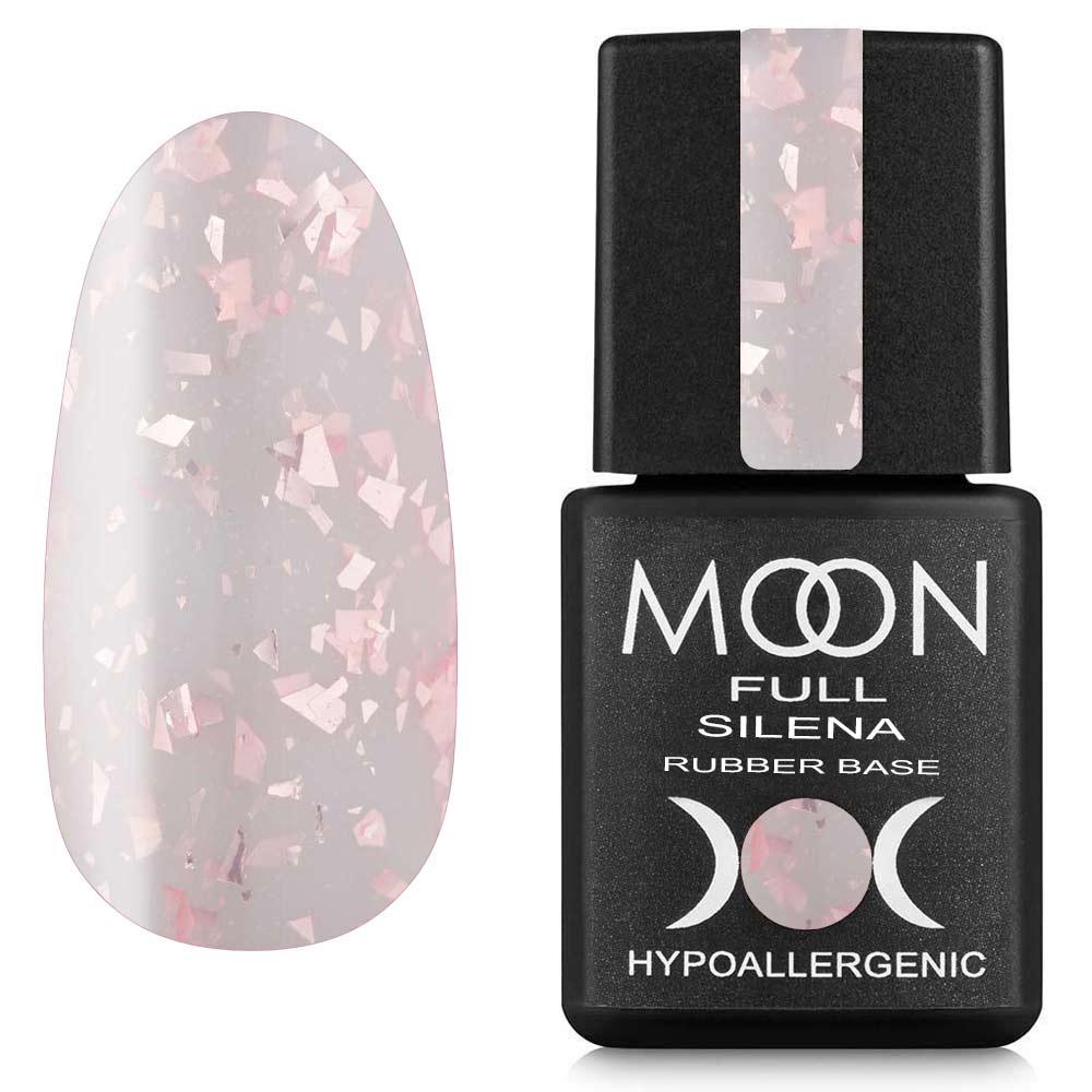 База каучукова з поталю Moon Full Potal Rubber Base Silena №2022 (молочний з розовою поталю), 8 мл