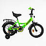 Велосипед дитячий двоколісний сталевий Corso MAXIS-14125 14" зріст 95-115 см вік 3 до 6 років Зелений, фото 5