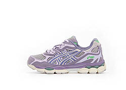 Фіолетові замшеві жіночі кросівки Asics Gel-NYC Purple Демісезонні Асікс Гель